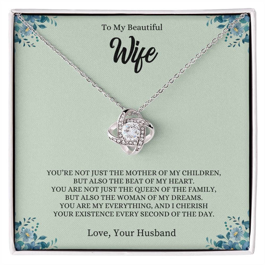 To My Beautiful Wife | Love Knot Necklace